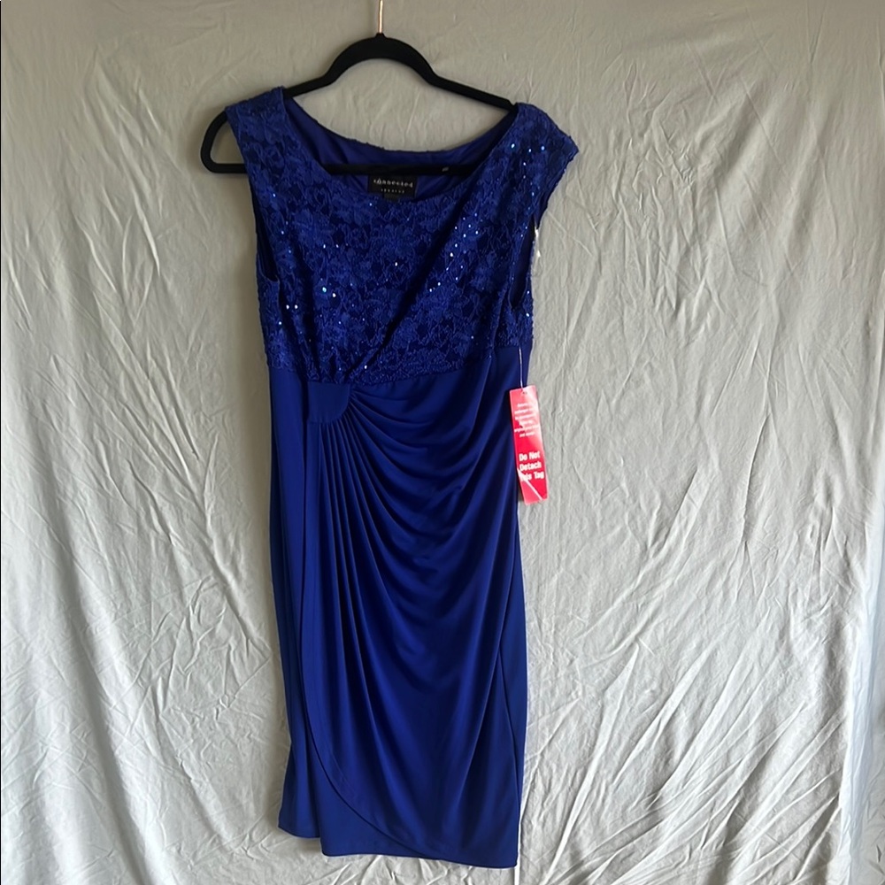 Elegant Blue Sleeveless Dress